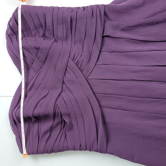 David's Bridal Strapless Dress - plum/purple - Picture 8 of 11